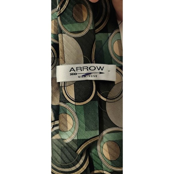 Arrow Mens Formal Neck Tie 3.5"W Multicolor 100% Imported Silk Italy - Picture 6 of 6